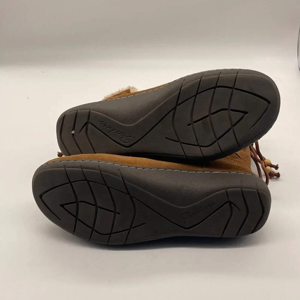 Skechers 49334 Women’s Slip-On Shoes – Size 8.5 – Chestnut Suede - Picture 7 of 12